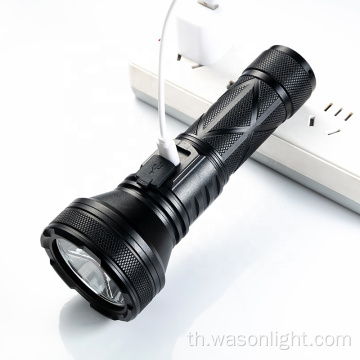 Wason 2023 High Beam Bright SST40 1200 Lumens ทางยุทธวิธีไฟฉายชาร์จไฟฉายแบบชาร์จไฟได้สำหรับการใช้งานฉุกเฉินและกลางแจ้ง